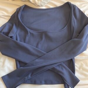 Alo Women's Long Sleeve Ribbed Top - purple